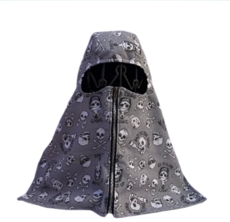 Gorro soldador modelo monja con cubrerostro, confección FM