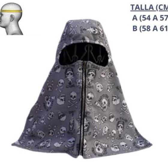 Gorro soldador modelo monja con cubrerostro y cierre