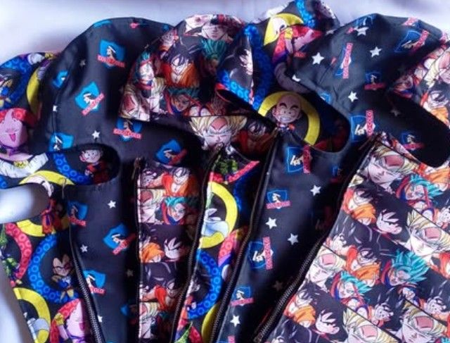 Variedad de telas Dragon Ball, gorros soldador